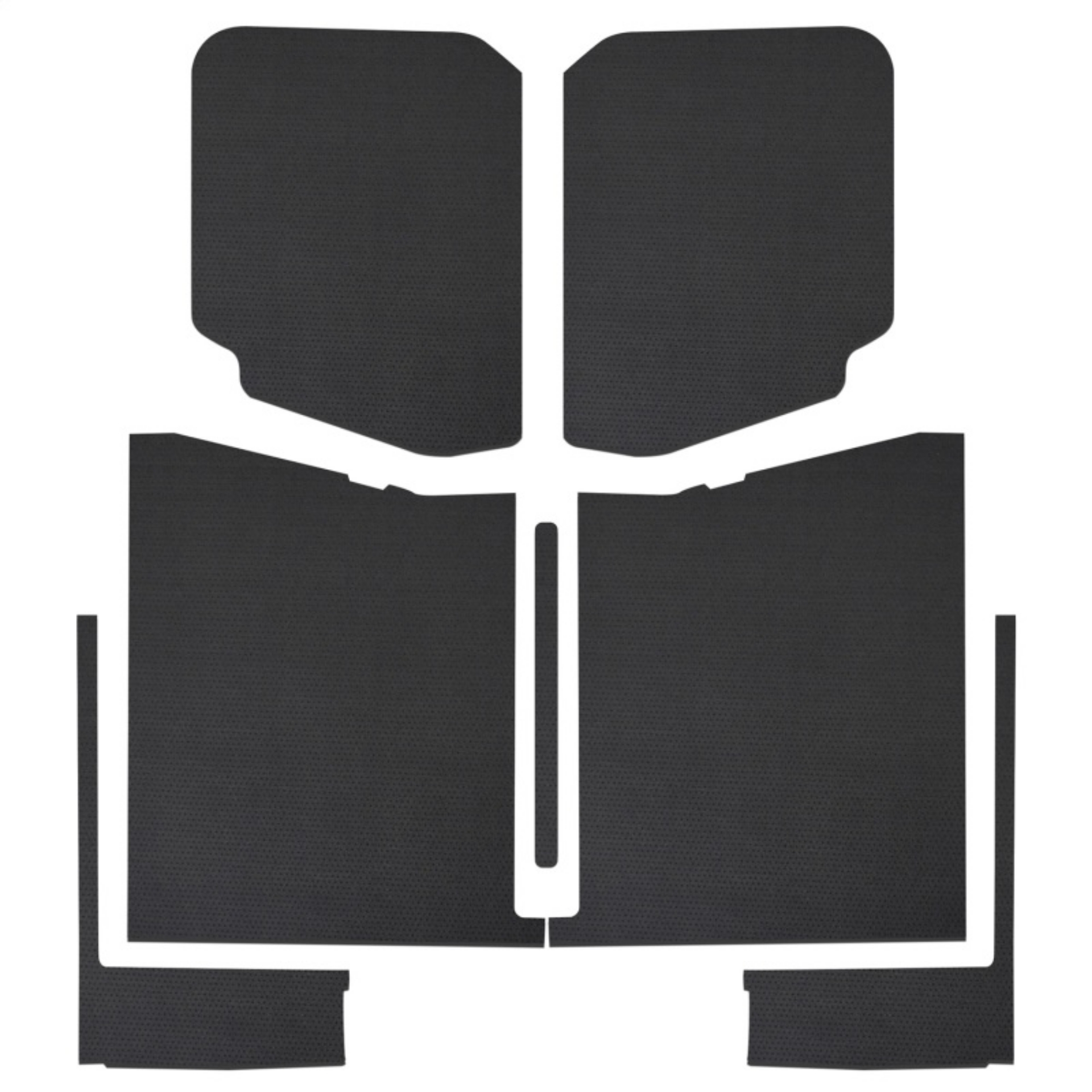 Picture of DEI 20-22 Jeep Gladiator JT 4-Door Boom Mat Complete Headliner Kit - 7 Piece - Black Leather Look