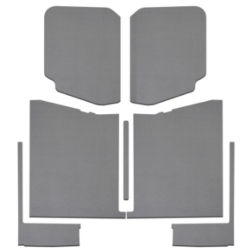 Picture of DEI 20-22 Jeep Gladiator JT 4-Door Boom Mat Complete Headliner Kit - 7 Piece - Gray Leather Look