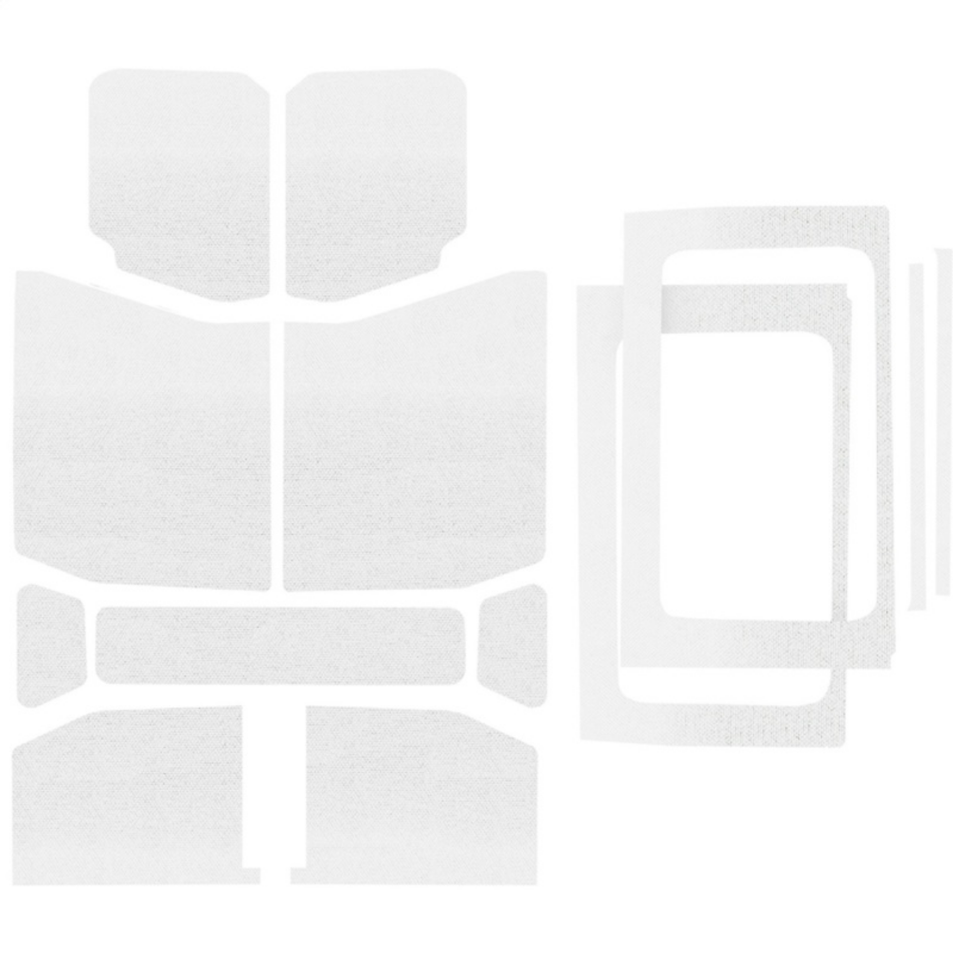 Picture of DEI 18-23 Jeep Wrangler JL 4-Door Boom Mat Complete Headliner Kit - 13 Piece - White