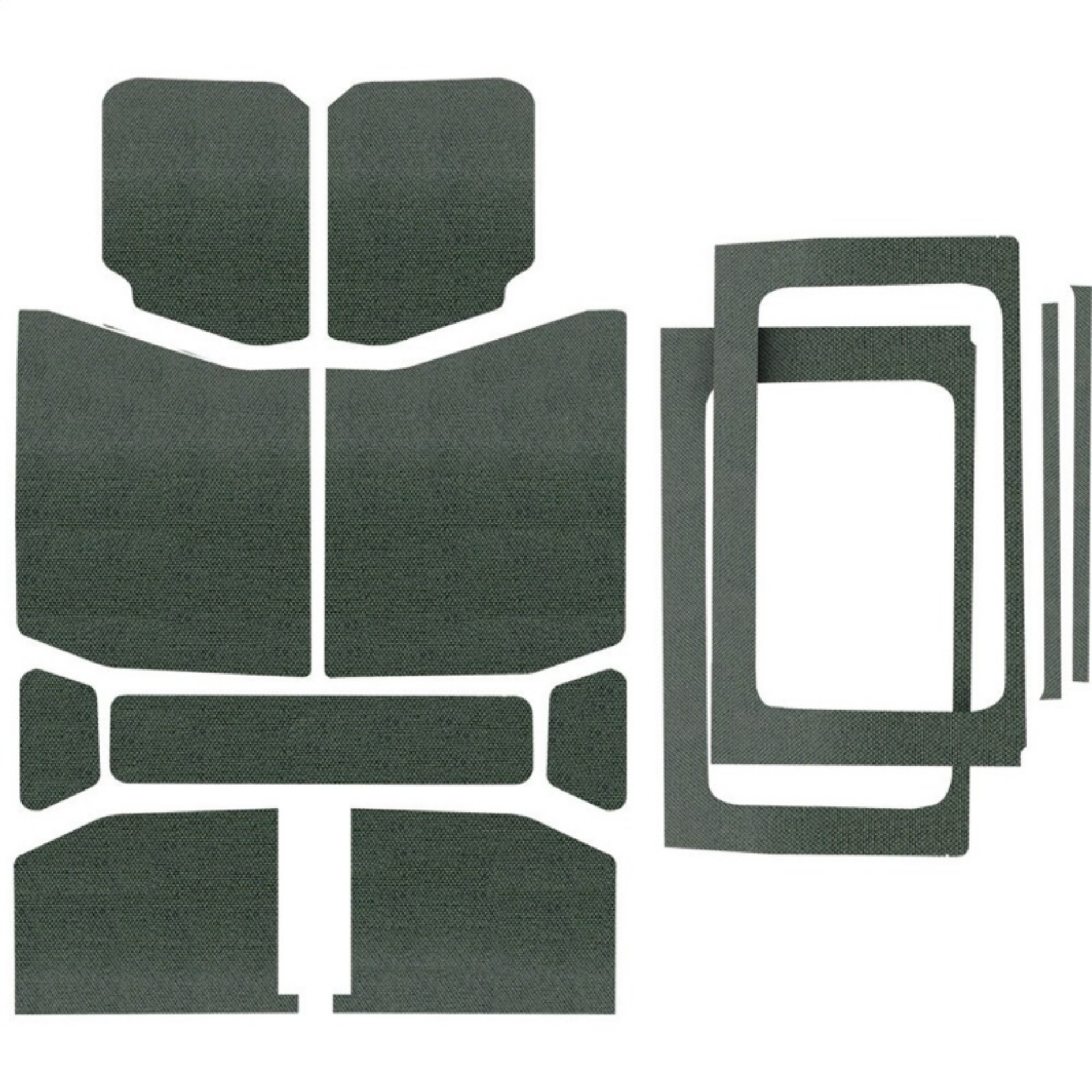 Picture of DEI 18-23 Jeep Wrangler JL 4-Door Boom Mat Complete Headliner Kit - 13 Piece - Gray