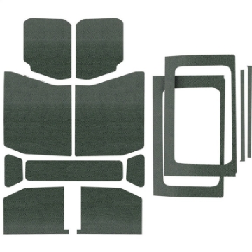 Picture of DEI 18-23 Jeep Wrangler JL 4-Door Boom Mat Complete Headliner Kit - 13 Piece - Gray