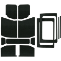 Picture of DEI 18-23 Jeep Wrangler JL 4-Door Boom Mat Complete Headliner Kit - 13 Piece - Black