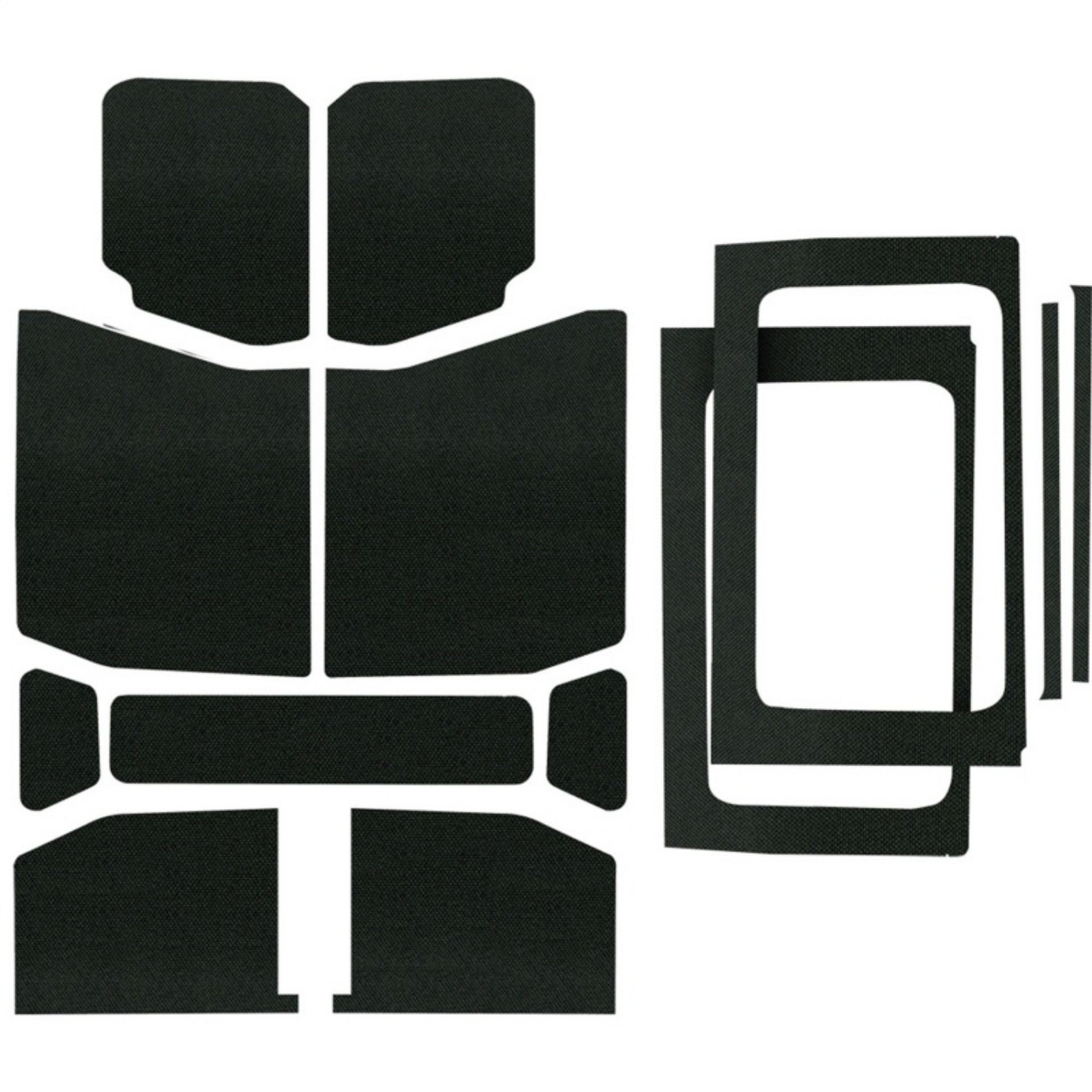Picture of DEI 18-23 Jeep Wrangler JL 4-Door Boom Mat Complete Headliner Kit - 13 Piece - Black