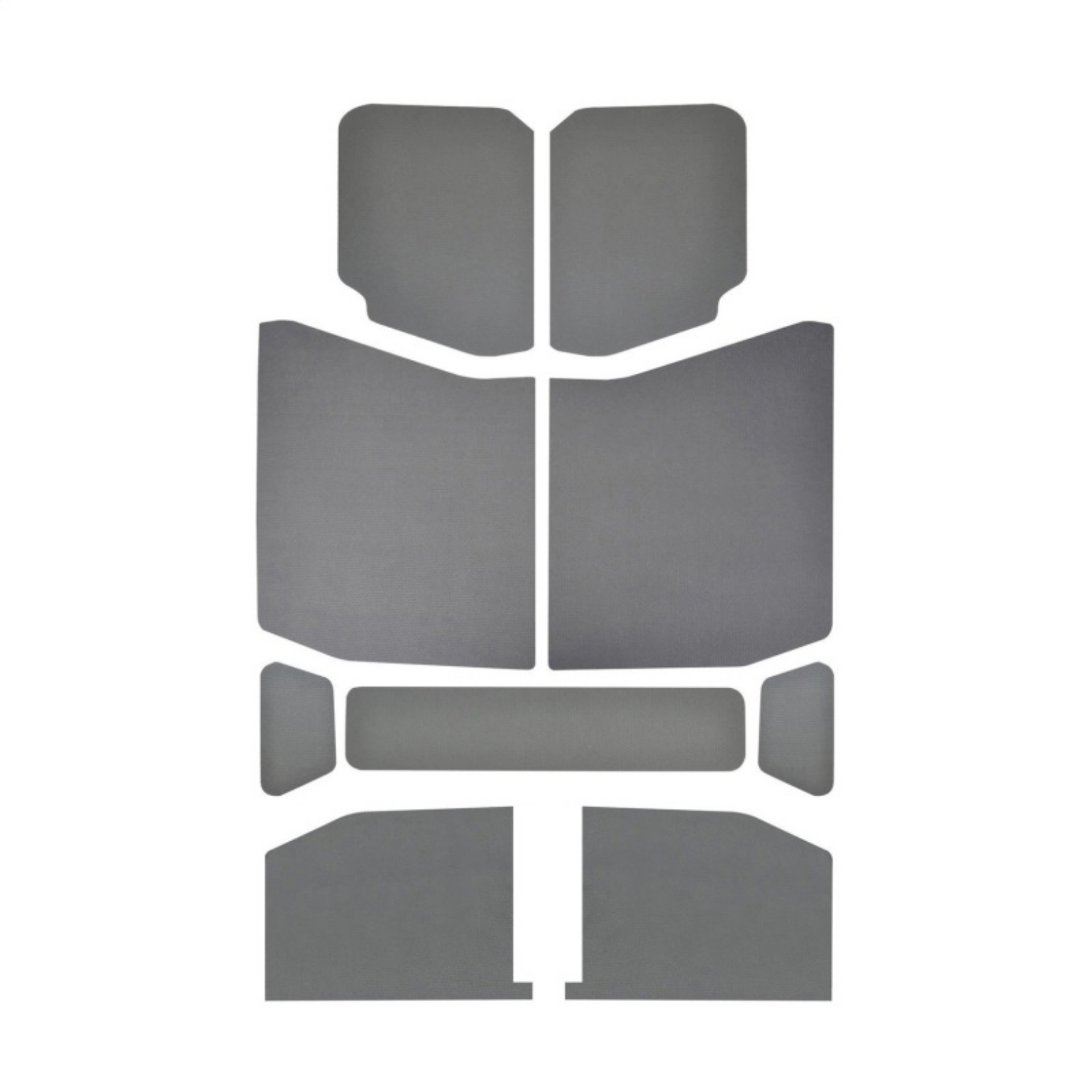Picture of DEI 18-23 Jeep Wrangler JL 4-Door Boom Mat Headliner - 9 Piece - Gray Leather Look