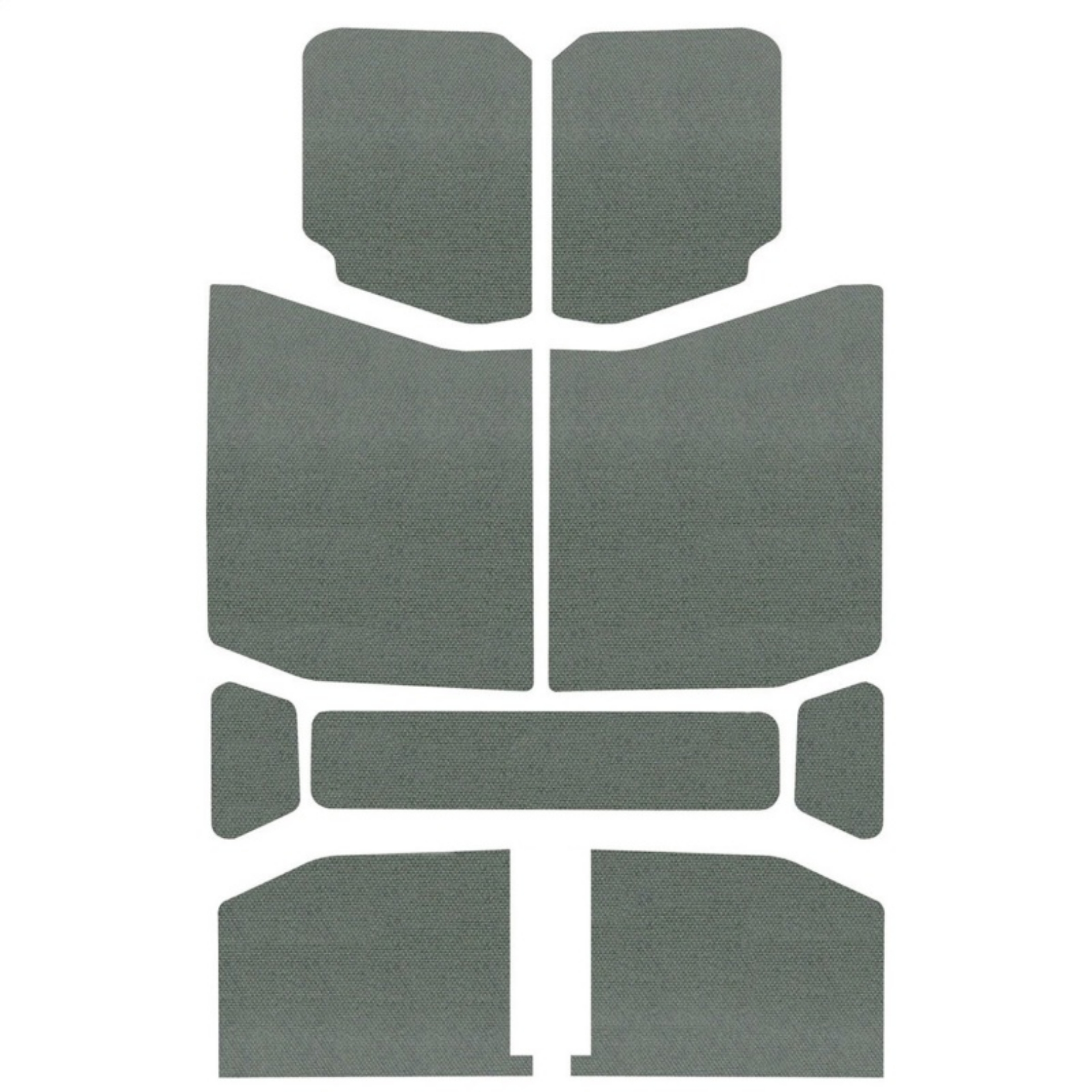 Picture of DEI 18-23 Jeep Wrangler JL 4-Door Boom Mat Headliner - 9 Piece - Gray