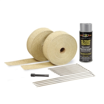 Picture of DEI Exhaust Wrap Kit - Tan Wrap & Aluminum HT Silicone Coating Aerosol