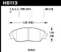 Picture of Hawk 90-91 Honda Civic 1-6L RT Front ER-1 Brake Pads