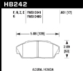Picture of Hawk 92-93 Acura Integra 1-6L EX Front ER-1 Brake Pads