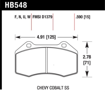 Picture of Hawk 15-19 Alfa Romeo 4C 1-7L Base OE Incl-Pad Wear Sensor Front ER-1 Brake Pads