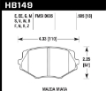 Picture of Hawk 94-05 Mazda Miata 1-8L Base Front ER-1 Brake Pads