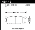 Picture of Hawk 01-03 Mazda Miata 1-8L Base Pads Only Rear ER-1 Brake Pads