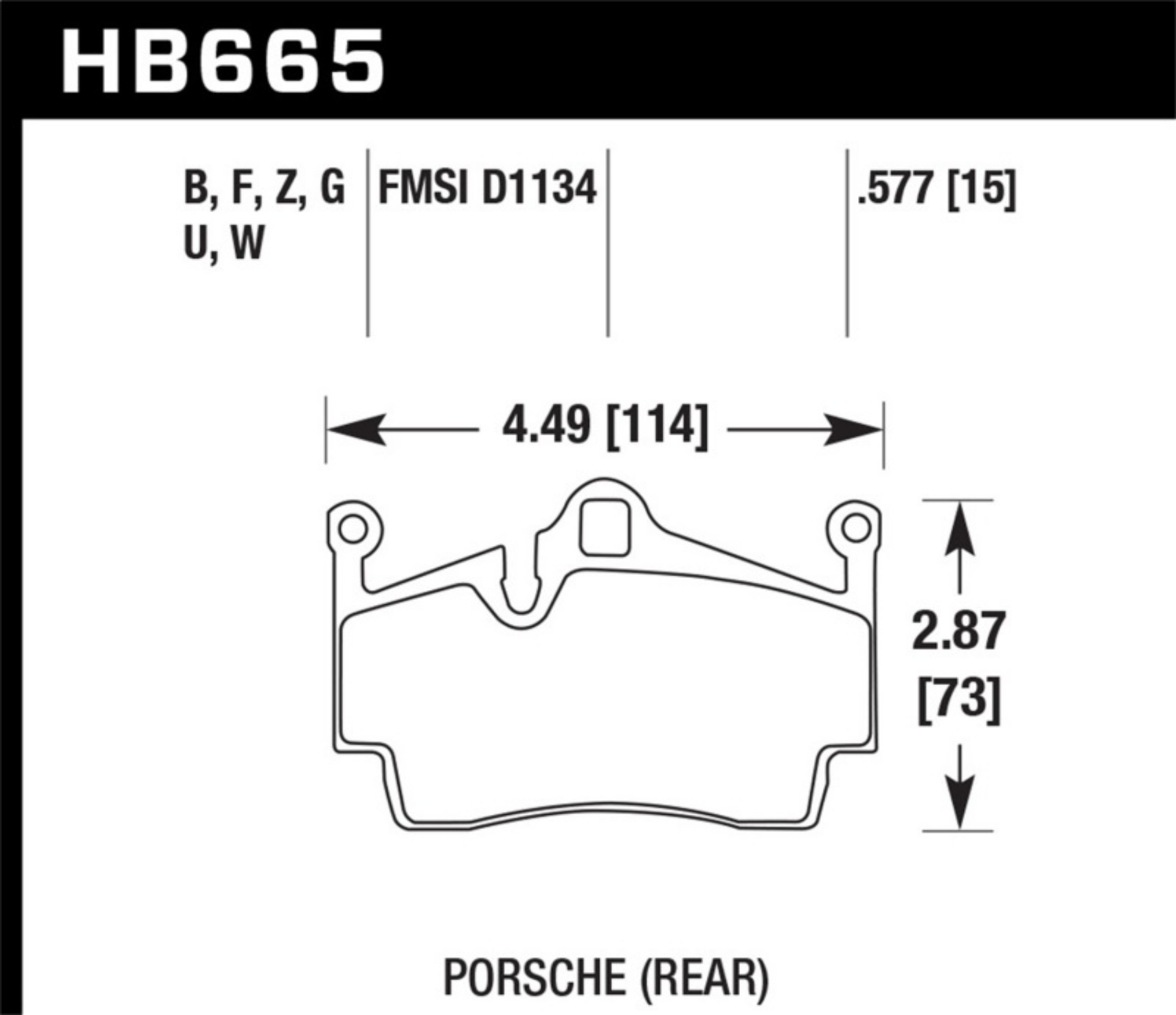Picture of Hawk 17-20 Porsche 718 Boxster 2-0L Base Exc-Ceramic Composite Brakes Rear ER-1 Brake Pads
