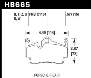 Picture of Hawk 17-20 Porsche 718 Boxster 2-0L Base Exc-Ceramic Composite Brakes Rear ER-1 Brake Pads