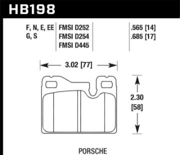 Picture of Hawk 87-89 Porsche 924 2-5L S Rear ER-1 Brake Pads
