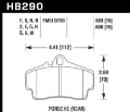 Picture of Hawk 97-99 Porsche Boxster 2-5L Base 4 Piston Caliper Rear ER-1 Brake Pads