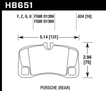 Picture of Hawk 09-11 Porsche 911 3-6L Carrera Exc-Ceramic Composite Brakes Rear ER-1 Brake Pads