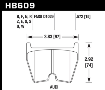 Picture of Hawk 08-14 Audi R8 4-2L Base Front ER-1 Brake Pads