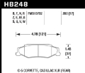 Picture of Hawk 03-04 Chevrolet Corvette 5-7L 50th Anniversary Edition Rear ER-1 Brake Pads