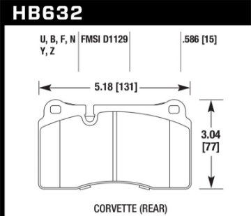 Picture of Hawk 14-15 Chevrolet Camaro 7-0L Z28 Incl-Pad Wear Sensor Rear ER-1 Brake Pads