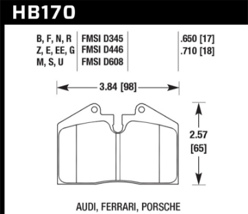 Picture of Hawk 1999 Ferrari F355 Front ER-1 Brake Pads