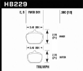 Picture of Hawk 70-73 Triumph Stag Front ER-1 Brake Pads