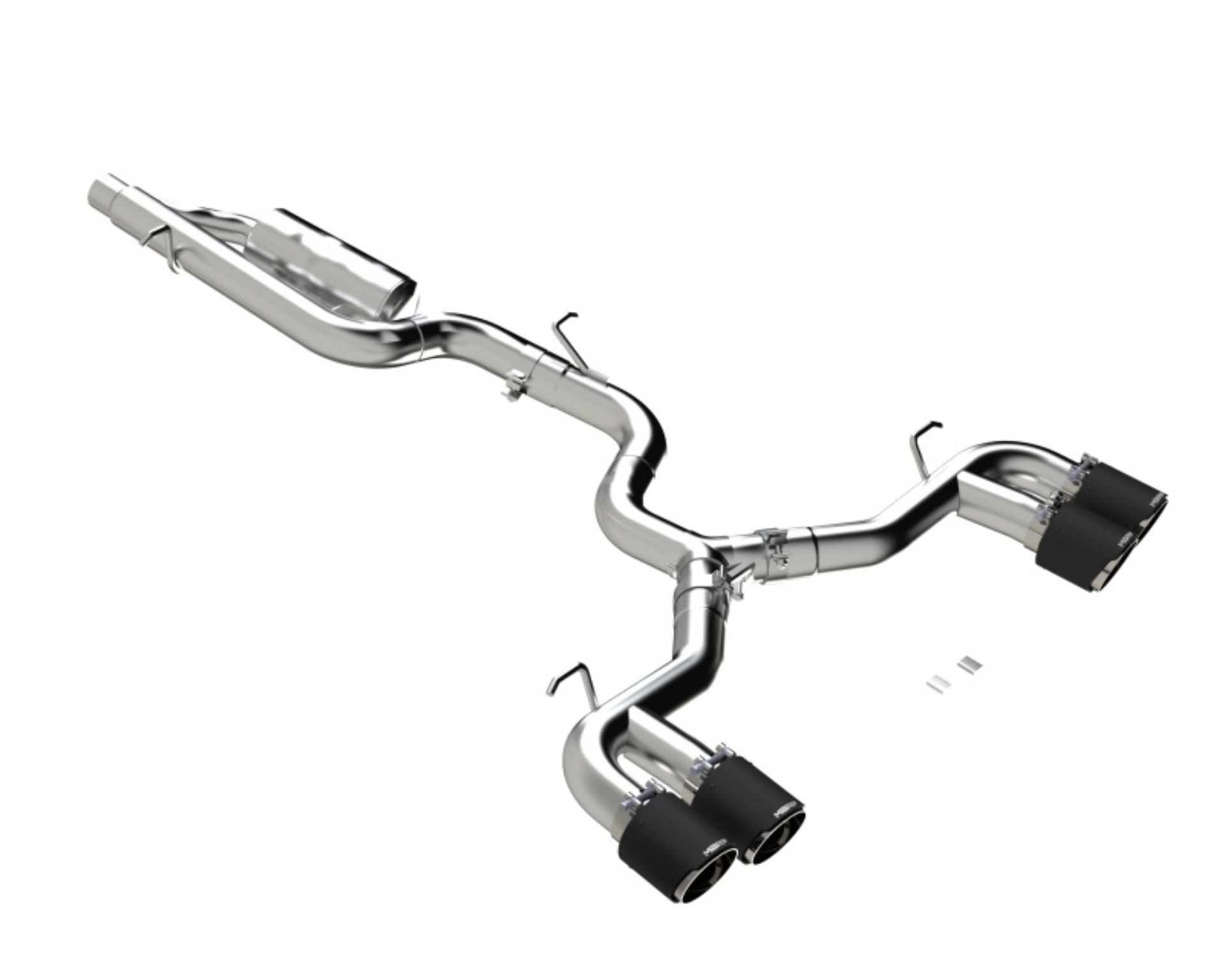 Picture of MBRP 2022 Volkswagen Golf R MK8 3in Cat-Back Quad Rear w- Carbon Fiber Tips Valve Delete Exhaust