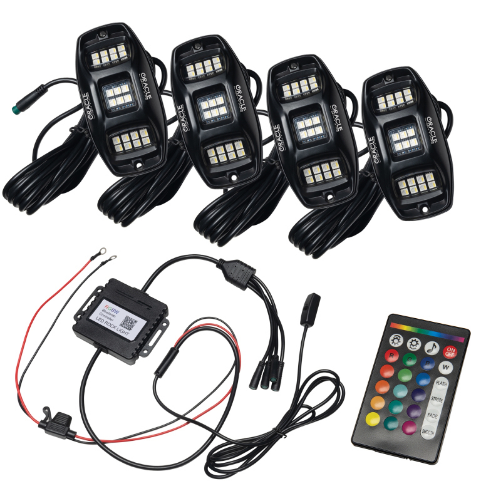 Picture of Oracle Underbody  RGB+W Wheel Well Rock Light Kit - 4 PCS - ColorSHIFT