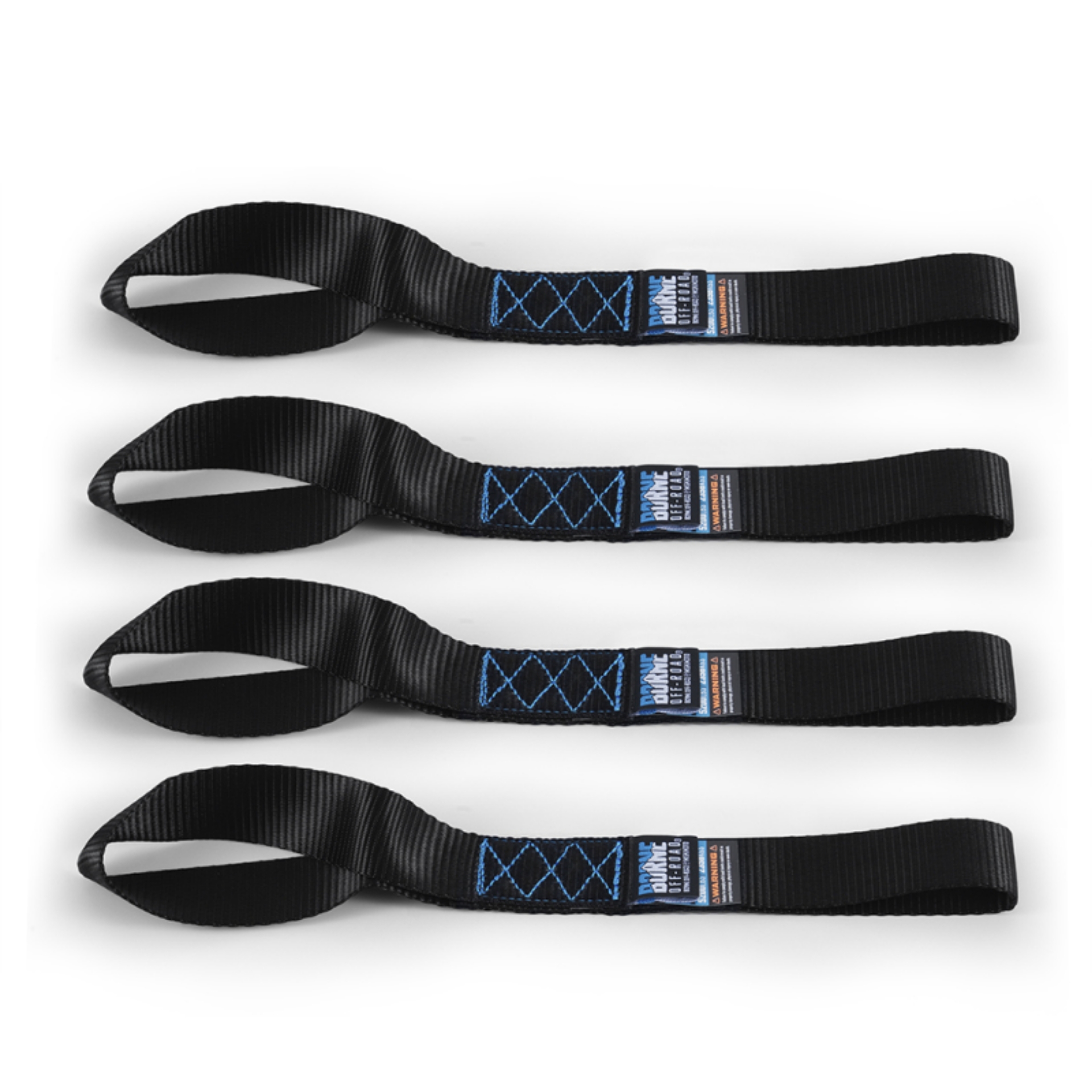 Picture of Borne Off-Road Heavy-Duty Ratchet Tie-Down Kit 4-Pack - Black