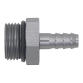 Picture of DeatschWerks 10AN ORB Male to 5-16in Male Triple Barb Fitting Incl O-Ring - Anodized DW Titanium