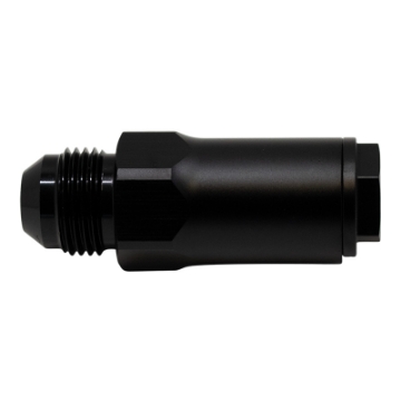 Picture of DeatschWerks 8AN Male Flare to 1-2in Ford Male EFI Quick Connect Adapter - Anodized Matte Black