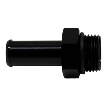 Picture of DeatschWerks 8AN ORB Male to 1-2in Male Barb Fitting Incl O-Ring - Anodized Matte Black
