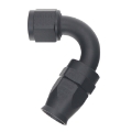 Picture of DeatschWerks 10AN Female Flare Swivel 120-Degree Hose End PTFE - Anodized Matte Black