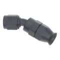 Picture of DeatschWerks 6 AN Female Flare Swivel 30-Degree Hose End PTFE - Anodized Matte Black