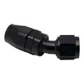 Picture of DeatschWerks 10AN Female Flare Swivel 30-Degreehose End CPE - Anodized Matte Black