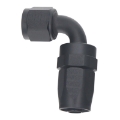 Picture of DeatschWerks 8AN Female Swivel 90-Degree Hose End CPE - Anodized Matte Black