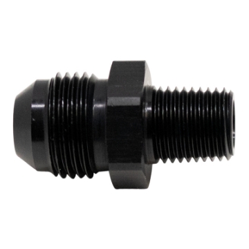 Picture of DeatschWerks 8AN Male Flare to 1-4in Male NPT Adapter - Anodized Matte Black