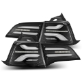 Picture of AlphaRex 20-22 Tesla Model Y PRO-Series LED Tail Lights Jet Black w-Seq Sig