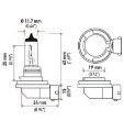 Picture of Hella Bulb H11 12V 55W PGJ19-2 T4 LONG LIFE