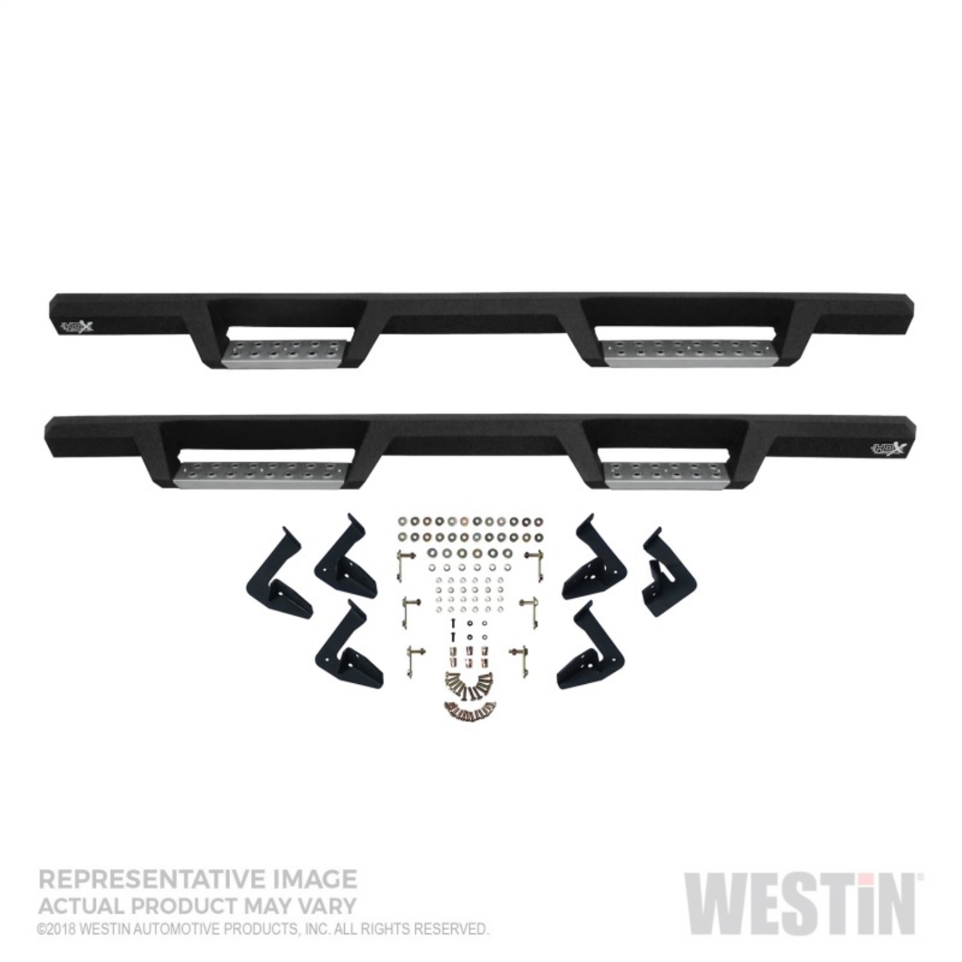 Picture of Westin 10-17 Toyota 4Runner Trail Edition Excl- Ltd HDX Stainless Drop Nerf Step Bars - Tex- Blk