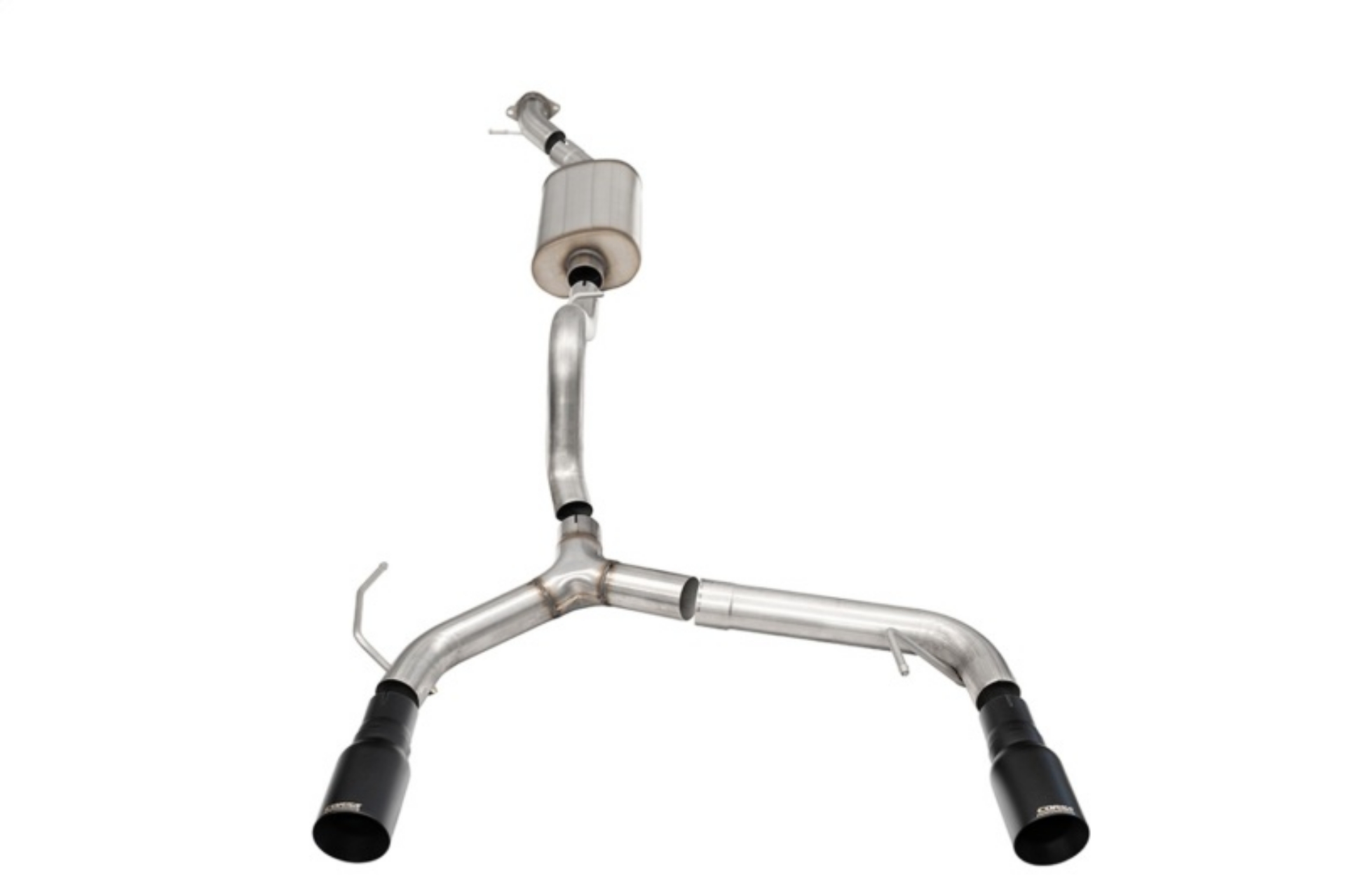 Picture of Corsa 21-25 Ford Bronco 2-3L 2-Door 2-75in Cat-Back Dual Rear Exhaust w- 4in Straight-Cut Black Tips