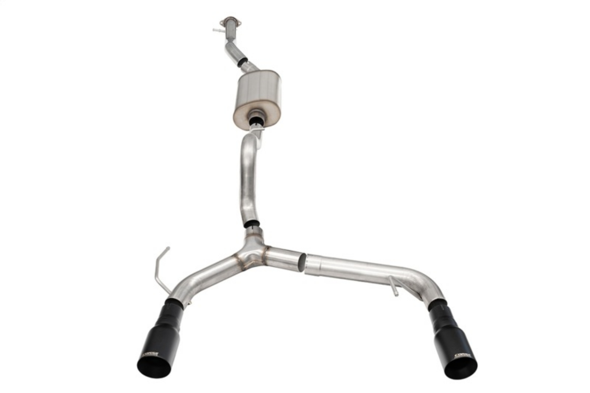 Picture of Corsa 21-25 Ford Bronco 2-3L 4-Door 2-75in Cat-Back Dual Rear Exhaust w- 4in Straight-Cut Black Tips