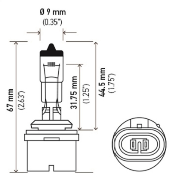 Picture of Hella Bulb 880 12V 27W PG13 T3-25