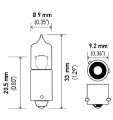 Picture of Hella Bulb H6W 12V 6W BAX9s T2-75