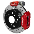 Picture of Wilwood Forged Dynalite Rear Electronic Parking Brake Kit - Red Powder Coat Caliper - D-S Rotor
