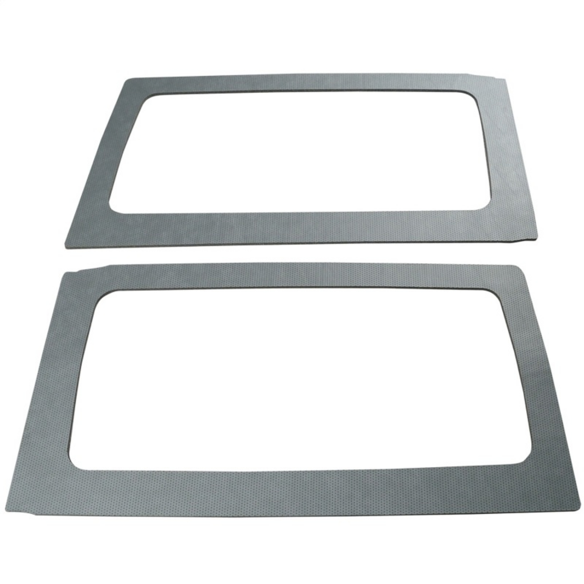 Picture of DEI 11-18 Jeep Wrangler JK 2-Door Boom Mat Rear Side Window Trim - 2 Piece - Gray Leather Look