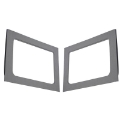 Picture of DEI 11-18 Jeep Wrangler JK 4-Door Boom Mat Rear Side Window Trim - 2 Piece - Gray Leather Look