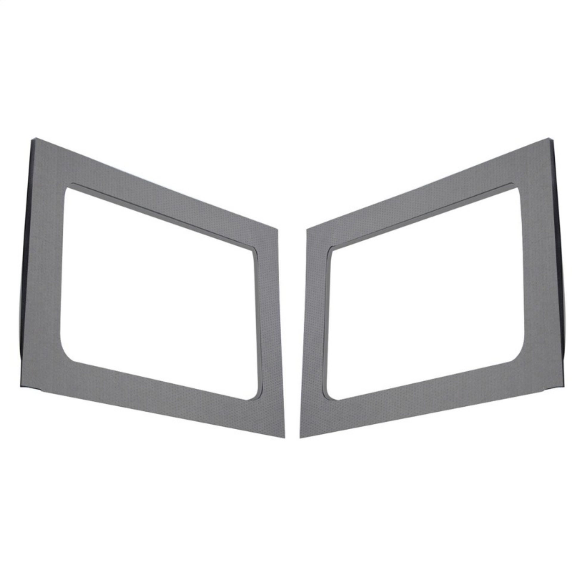 Picture of DEI 11-18 Jeep Wrangler JK 4-Door Boom Mat Rear Side Window Trim - 2 Piece - Gray Leather Look