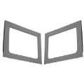 Picture of DEI 11-18 Jeep Wrangler JK 4-Door Boom Mat Rear Side Window Trim - 2 Piece - Gray Leather Look
