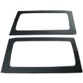 Picture of DEI 11-18 Jeep Wrangler JK 2-Door Boom Mat Rear Side Window Trim - 2 Piece - Black Leather Look