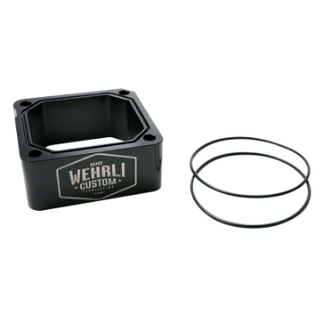 Picture of Wehrli 98-5-07 Dodge 5-9L Cummins Billet Intake Spacer Kit - Black Anodized & Engraved Finish